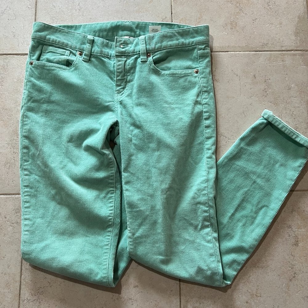 J. Crew Mint Corduroy Slim Jeans Womens Size 25